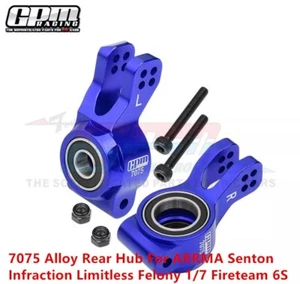 GPM 7075AlU Rear Hub For ARRMA Senton Infraction Limitless Felony 1/7 Fireteam6S - Picture 1 of 6