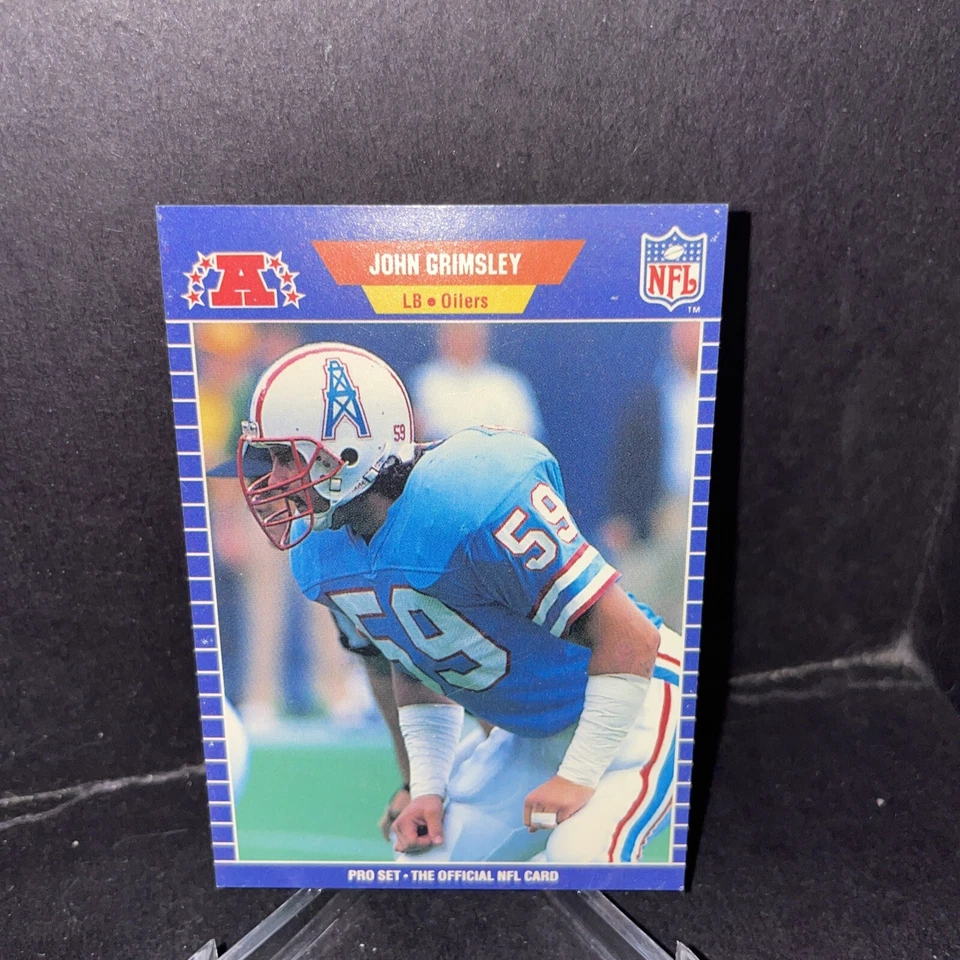 1989 Pro Set Football John Grimsley Houston Oilers #144 - Image 1 of 2