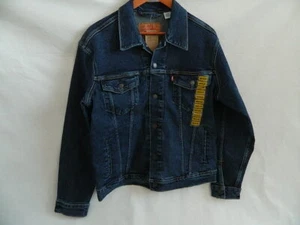 NWT Mens Levis Stretch Dark Wash Blue Jean Denim Jacket Size M – 72334 - Picture 1 of 5