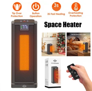 1500W Electric Space Heater Hot Air Fan Electric Ceramic Tower Heater w/ Remote - Picture 1 of 12