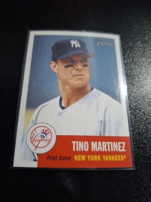2002 TOPPS HERITAGE BASEBALL #77 TINO MARTINEZ NEW YORK YANKEES NRMT-MT L@@K!!! - Image 1 of 2