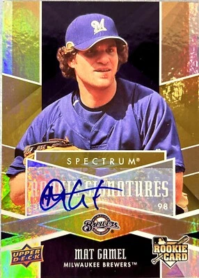 Mat Gamel 2009 Upper Deck Spectrum #113 Rookie Signatures RC Auto Brewers - Image 1 of 4
