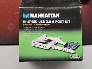 Pannello Frontale 4 Porte Usb 2.0 Porte + Scheda PCI PC Vintage - Foto 1 di 7