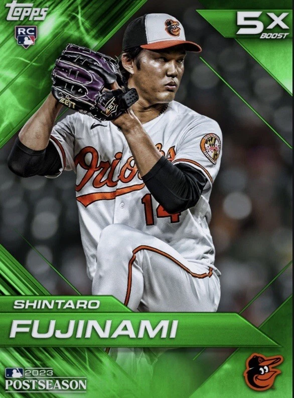 [DIGITAL] Topps Bunt - Shintaro Fujinami - Postseason Base 23 S1 - Green - Image 1 of 1