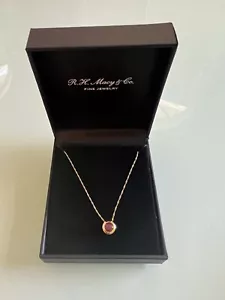 R.H. Macy & Co. 14k Gold Ruby Necklace - Picture 1 of 3