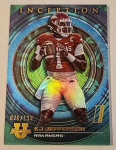 TOPPS KJ JEFFERSON 2023 SP Aqua Foil Parallel 26/199 Bowman U Inception Arkansas - Imagen 1 de 7