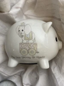 Precious Moments Piggy Bank May Your Birthday Be Gigantic Enesco 1987 - Picture 1 of 12