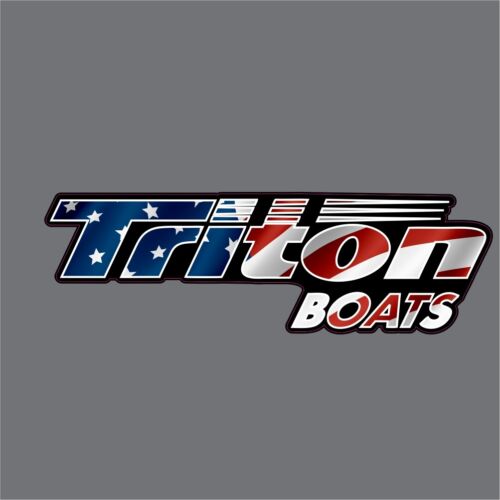 700-107 Triton American Flag Carpet Graphic Klistremerker Sticker for Fishing Bass Boats