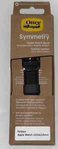 Bracelet Apple Watch OtterBox Symmetry 42/44/45 mm cuir cactus noir neuf - Photo 1 sur 2
