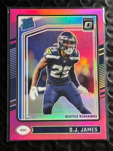 2024 Panini Optic Rated Rookie D.J. James #222 Pink Prizm (RC) Seattle Seahawks - Picture 1 of 2