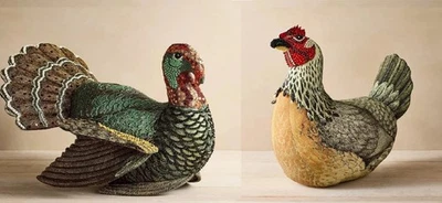 Dúo de pavo y pollo con cuentas John Derian para Target nuevo con etiquetas retirado NUEVO ENVÍO AHORA Foto 1 de 4