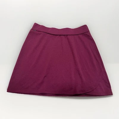 Saia de lã Ibex Merino linha A feminina tamanho. Bolso elástico L Borgonha feito nos EUA - Imagem 1 de 4