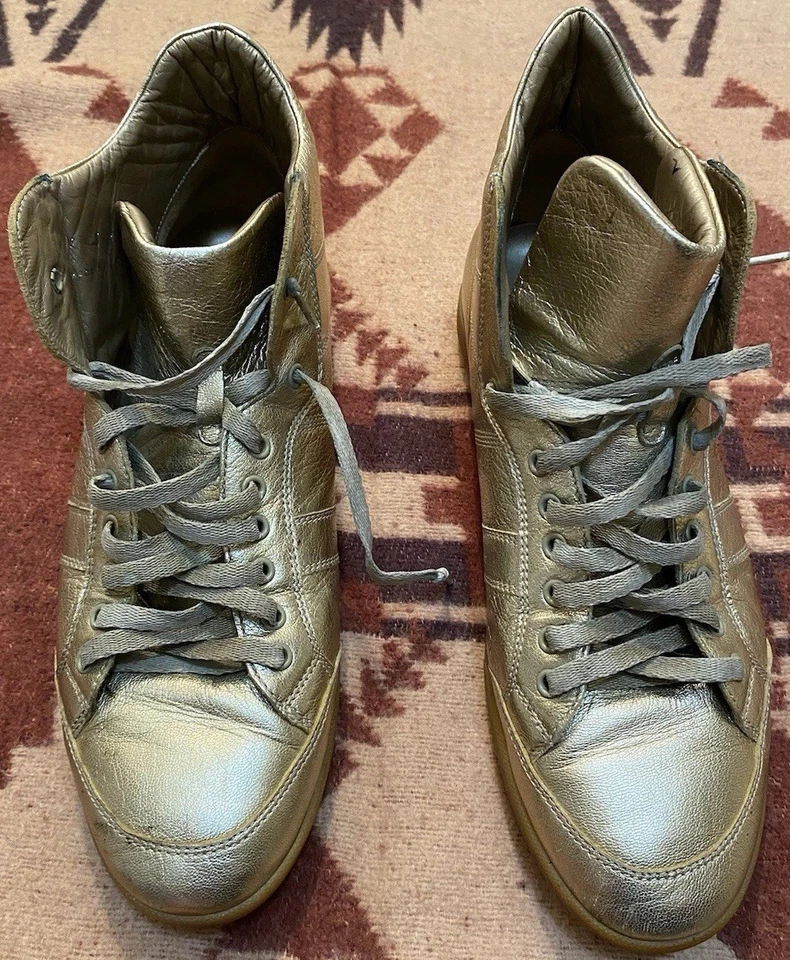 Auténtica Zapatilla Dior by Hedi Slimane Coleccionista Dorada Hecha en Italia Para Hombre Talla 11 Foto 1 de 4