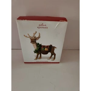 New Hallmark Keepsake Father Christmas's Reindeer, 9" Statue Figurine 2016 - Picture 1 of 8