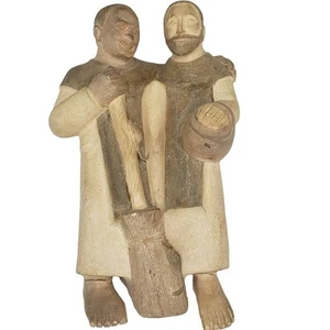 Hängendes Original Kunstwerk Terrakotta Skulptur Lima Peru 1600 Südamerika 15 Zoll - Bild 1 von 14