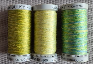 Nähen - Quilten - Sticken - 3 x Gütermann Sulky - Cotton 30 WT 300 m Multicolor - Bild 1 von 2