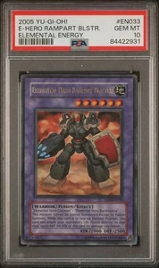 YuGiOh PSA 10 Elemental Hero Rampart Blaster EEN-EN033 Ultra Rare POP 2 - Picture 1 of 2