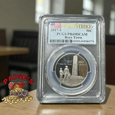 2017-S Boys Town Centennial Commemorative Half PCGS PR69DCAM - Image 1 of 2