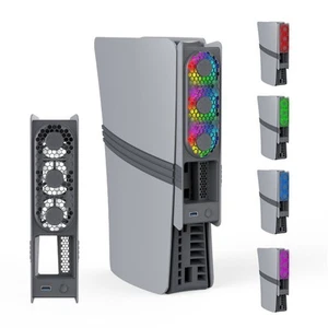 RGB Lighting Cooling Fan for PS5 Pro/PS5 Slim Disc&Digital Edition - Photo 1/10