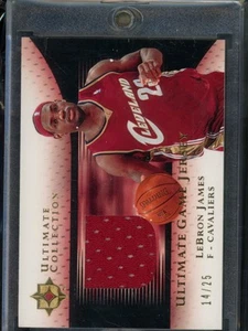 2005 Upper Deck Ultimate Collection LeBron James /25 Gold #UJ-LJ Game Used - Picture 1 of 2