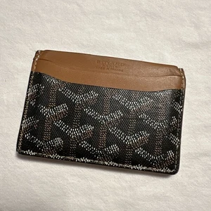 Goyard Paris Cardholder Blau & Braun Echtleder Kartenetui Etui Tasche - Bild 1 von 12