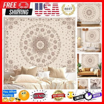 Versátil tapiz de mandala floral 40x30 - arte de pared estético para salas de estar Foto 1 de 4