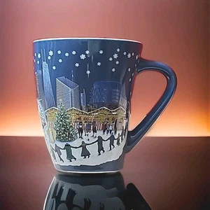 Taza Christkindlmarket Chicago Skyline 2022 vacaciones Navidad azul oscuro - Imagen 1 de 8