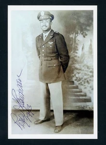 Leroy Brown DECEASED WWII Tuskegee Airman 332FG/301FS Signed Photo E28618 - Picture 1 of 1