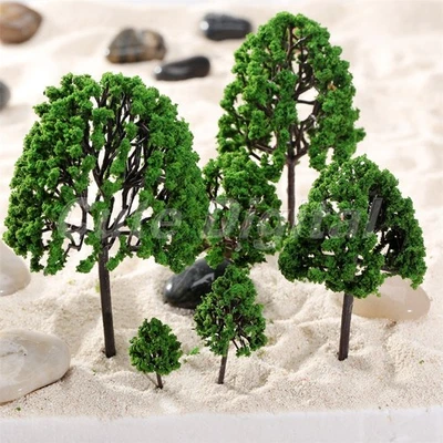 11pcs O Scale 1:50 Assorted Trees Model Train Garden Park Scenery Layout Diorama - Image 1 of 4