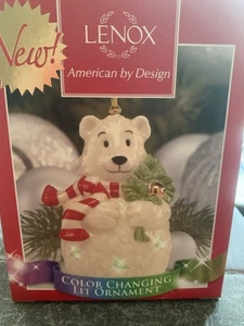 Lenox Farbwechsel Porzellan Eisbär Weihnachtsschmuck NEU - Bild 1 von 5