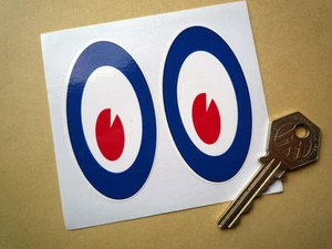 MODS RAF Style MOO EYES Classic Scooter Helmet Stickers Lambretta Vespa Retro - Picture 1 of 1