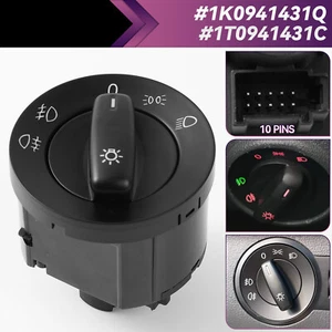 Head Light Switch For VW Golf MK5 Caddy JETTA TOURAN Passat 3C2 3C5 1K0941431Q - Picture 1 of 8