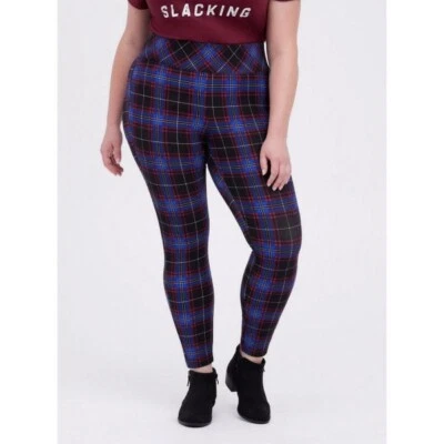 Pantalones Torrid Studio Luxe Ponte Pixie Talla M L 00 Bolsillos Cortos Tartán Cachicho Foto 1 de 4