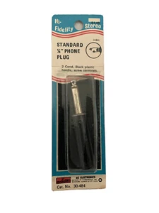 Vintage NOS USA Made 1/4 Zoll HiFi Stereo GC E-Audio Gitarre Klinkenstecker  - Bild 1 von 3