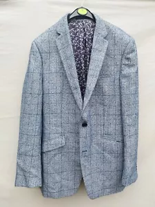 Chaqueta Blazer Moss Bros of London Azul Informal Forrada Floral 40 Regular - Imagen 1 de 6