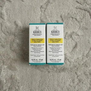 NEW SET OF 2 Kiehls Targeted Acne-Clearing Solution 2% Salicylic Acid 0.5 fl oz - Picture 1 of 4