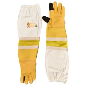 Massive Bee Store Touch Screen Cowhide Beekeeping Ventilated Leather Gloves - Picture 1 of 4