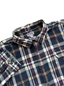 Carhartt Heavyweight Flannel Classic Fit Blue Plaid Long Sleeve Size 4XL - Picture 1 of 5