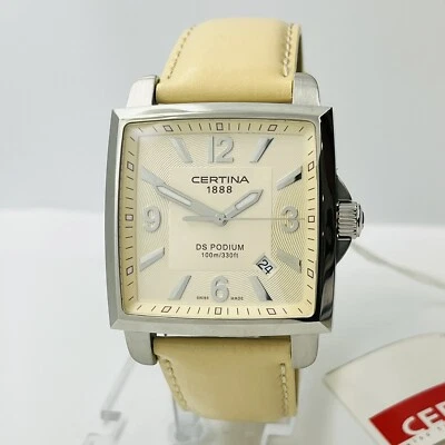 Certina DS Podium Unisex 36mm Steel Sapphire Crystal Square Watch C001510A - Image 1 of 4