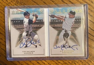 2023 America’s Pastime Jim Edmonds Tim Salmon Superstar Scripts Auto /25 Angels - Picture 1 of 3