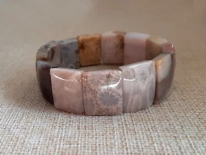 Versteinerte fossile Koralle *** Armband 20mm breit, Länge flexibel dehnbar - Picture 1 of 14