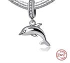 🐬 DOLPHIN PLAYFUL DANGLE STERLING SILVER S925 CHARM BEAD PENDANT GIFT *UK STOCK
