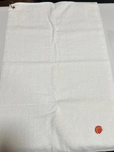 Vintage Shell Oil Advertising Golf Towel 24x15.5 Made In USA - Picture 1 of 4