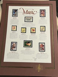 The Stamps of Music 10 Stamps by Texas Stamps (1991 ) Limited Edition 325/5000 - Picture 1 of 12