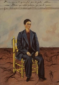 Frida Kahlo Self-Portrait with Cropped Hair Masterpiece Reproduction  - Picture 1 of 5
