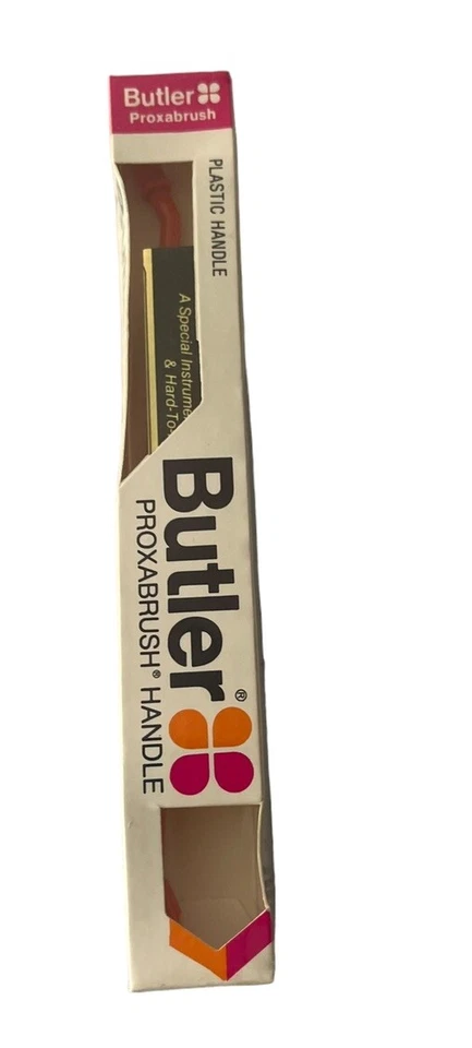 Butler Proxabrush Plastic Handles #605P VTG NOS Orange & Blue