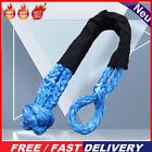 Car Trailer Tape Rope 38000 Pound U-shaped Hook SUV Towing Strap for ATV (Blue)