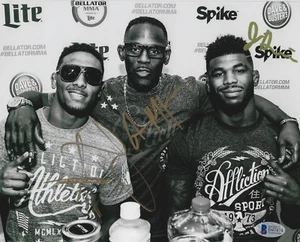 Joey Davis AJ & Antonio McKee Signed 8x10 Photo BAS Beckett COA Bellator MMA UFC - Picture 1 of 4