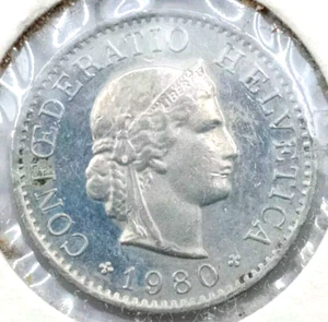 1980 Switzerland 5 Rappen UNC KM#26 - Picture 1 of 2
