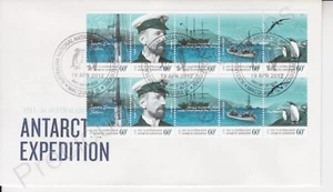 AUSTRALIAN ANTARCTIC TERRITORY AAT FDC 2012 EXPEDITION MACQUARIE IS PMK 2 STRIPS - Picture 1 of 1